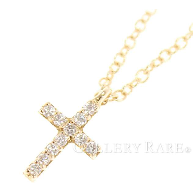 ティファニー Tiffany ダイヤモンド ピンクゴールドのメトロクロスネックレス ブランド品 高価買取のギャラリーレア 渋谷店